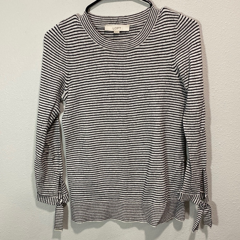 Loft wool blend stripe sweater